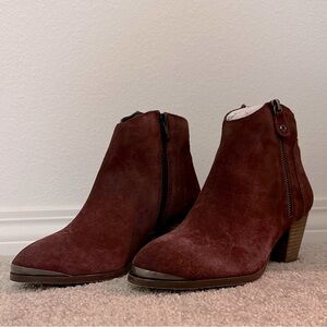NWOT Diba Sequoia Suede Booties Maroon 8.5